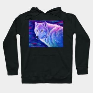 Starry White Wolf Hoodie